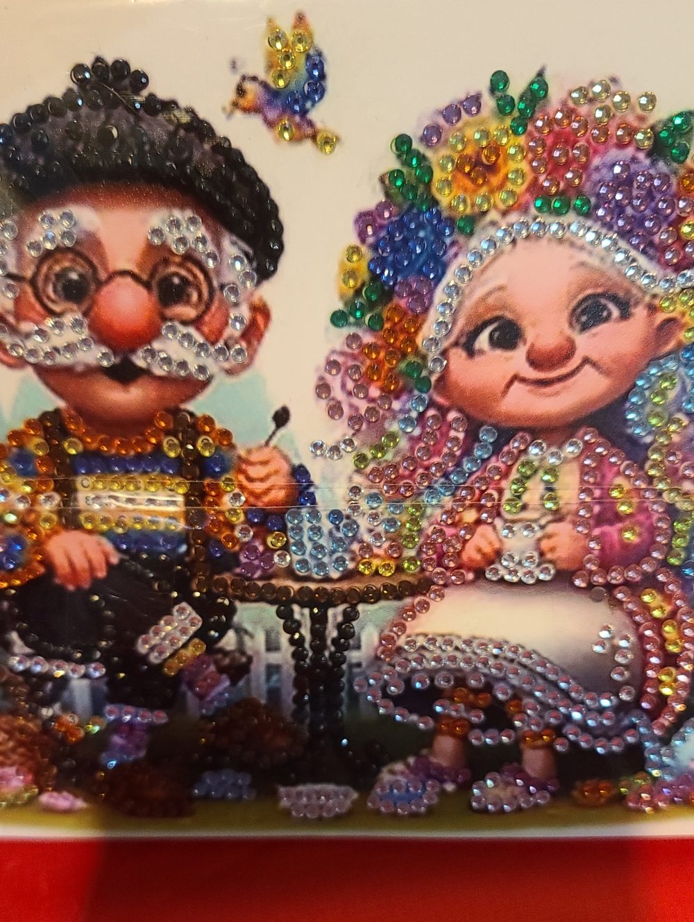 Whimsical Grandparents Diamond Art TWO Greeting Cards- NWT - Picture 8 of 8